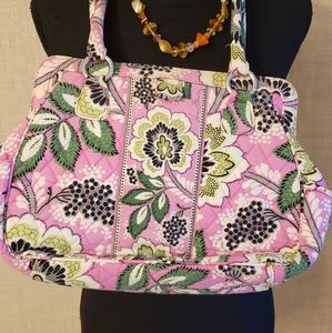 Vintage Vera Bradley Pink Paisley Print Snap Bag Retired